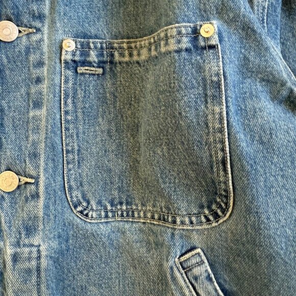 Ralph Lauren Double RL Blue Denim Jacket with Tan Collar - Picture 9 of 11